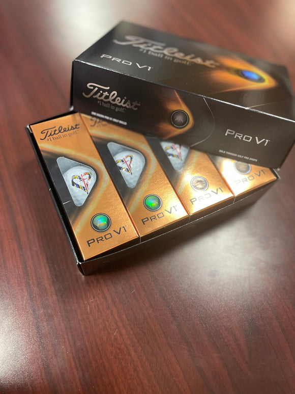 Titleist Pro-V1 Plaid Heart Golf Balls (Dozen)