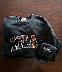 IHA Plaid Sweatshirt by Hazel Boutique